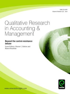 cover image of Qualitative Research in Accounting & Management, Volume 6, Issue 1 & 2